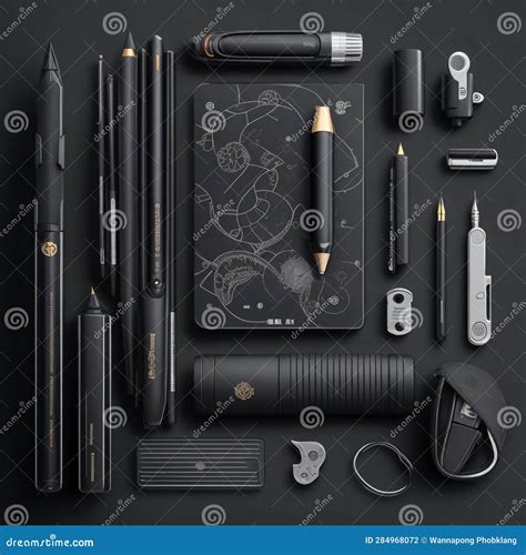 Artistic Stationery Illustration with Drawing Supplies and Design Elements, Ai Generative Stock ...