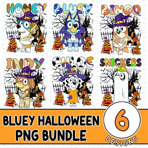 Bluey Halloween Bundle PNG, Horror Bluey Halloween Costume, - Inspire ...