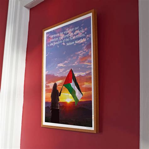 Palestine Nelson Mandela Quote poster | Radical Tea Towel