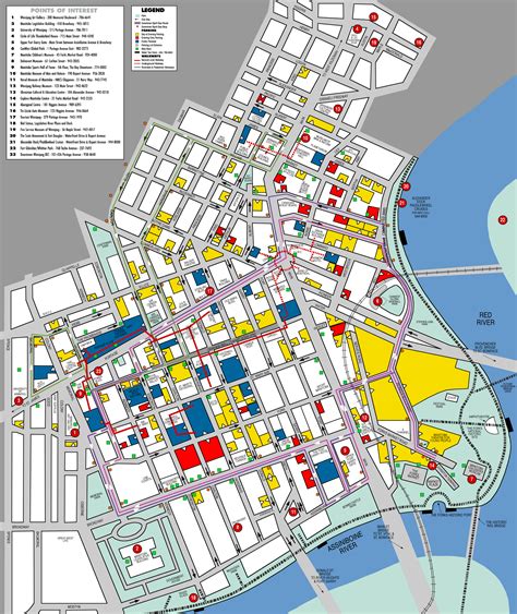 Winnipeg Parking and Walking Map - Winnipeg Manitoba • mappery