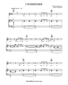 I Surrender Sheet Music Hillsong Worship♪ Free Sheet Music