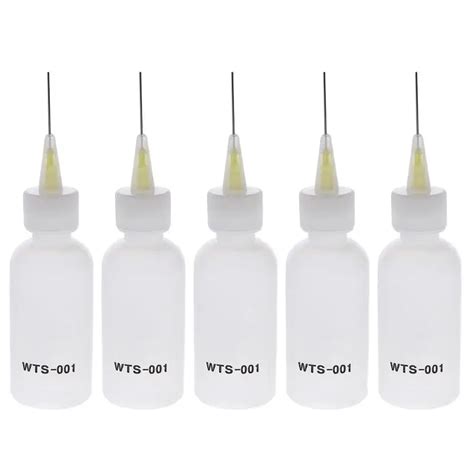 5pcs 50ml Transparent Plastic Bottle Glue Dispenser Needle Bottle for ...