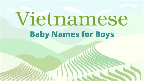 Vietnamese Baby Names for Boys | MomsWhoThink.com