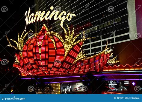 Exterior Views of the Flamingo Casino Editorial Photo - Image of evening, city: 129511666