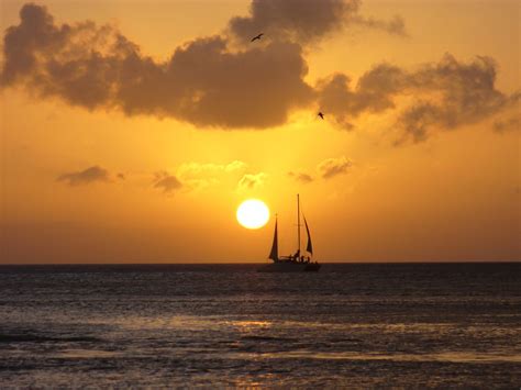 Sunset in Palm Beach, Aruba Free Photo Download | FreeImages