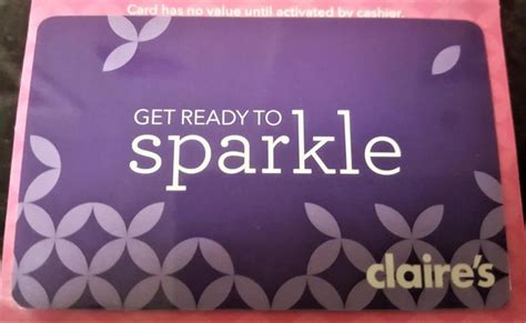 $25 Claire's Sparkle Gift Card Unused! Great For Buying Jewelry ...