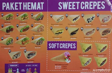 Selalu diperbarui! Menu D'Crepes, Karet Kuningan