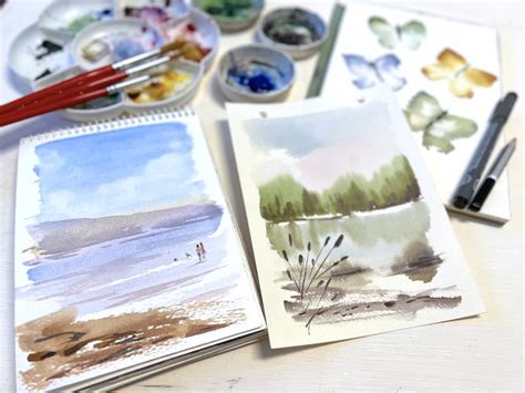 How to Paint Simple Landscapes in Watercolor | Diane Antone Studio