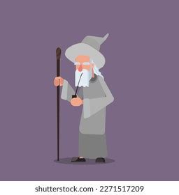 Lord Rings Characters Elderly Wizard Stock Vector (Royalty Free) 2271517209 | Shutterstock