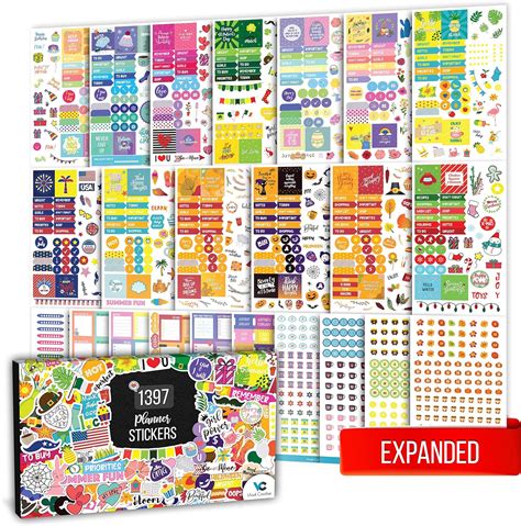 Amazon.com: [Expanded] Aesthetic Planner Stickers - Seasonal, Productivity & Decorative Stickers ...