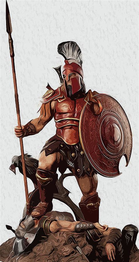 Spartan Hoplite - 04 Painting by AM FineArtPrints | Fine Art America