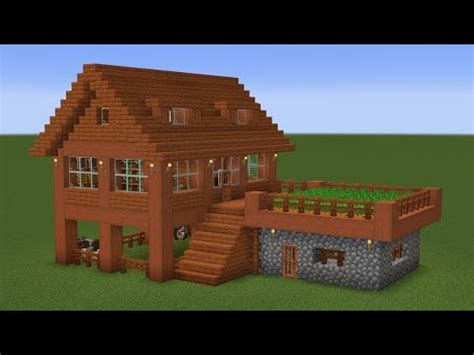 Minecraft - How to build an Acacia Survival House Tutorial - YouTube