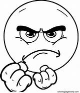 Angry Face Coloring Pages Printable For Free Download sketch template