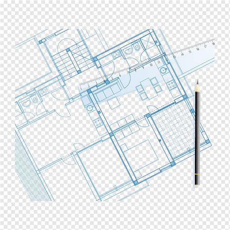 House blueprint illustration, Blueprint Drawing Architecture Facade, pen sketch and house, angle ...