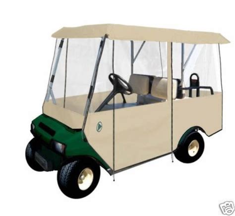 Buy Drivable 4 Person Golf Car Cart Cover Enclosure White in Carlsbad, California, United States ...