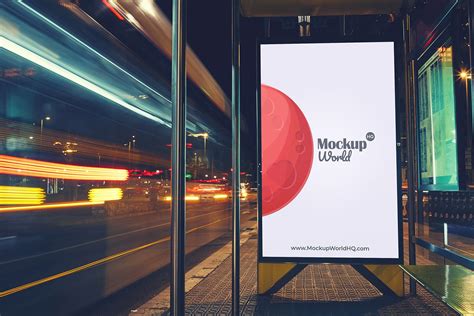 Free Bus Stop Billboard Mockup | Billboard mockup, Bus stop, Poster ...