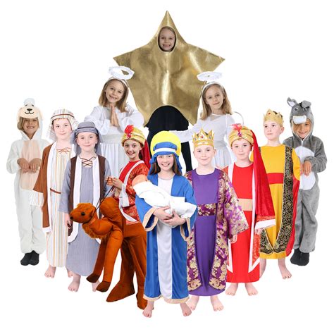 CHILDS NATIVITY COSTUME MARY JOSEPH WISE MEN | Grelly UK