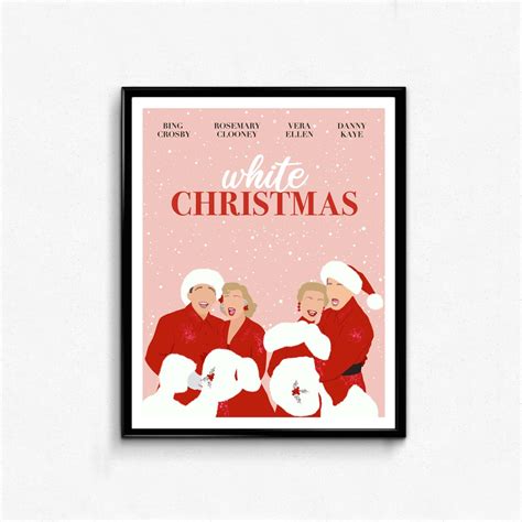 White Christmas Movie Poster Minimalist Movie Print Holiday - Etsy