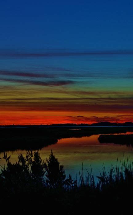 Deep Marshland Sunset. This was taken on Assateague Island, MD. Prints from $27 | Sunset ...