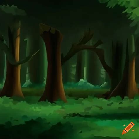 Pokemon battle forest background