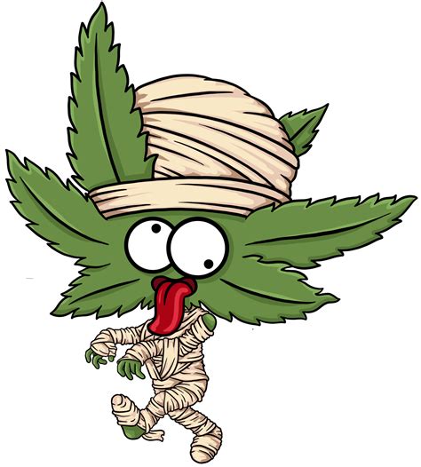 simpatica mummia del personaggio di halloween di cannabis e marijuana 9584923 PNG