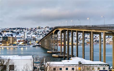 Tromso Bridge in Norway in Winter Stock Image - Image of city, view: 250180399