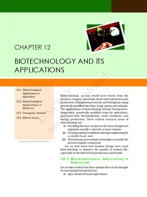 Biotechnology and Its Applications | PDF