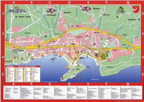 Map of Brela - 5 Things To Do In Brela, Croatia - TravelsFinders.Com