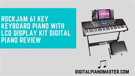 RockJam 61 Key Keyboard Piano With LCD Display Kit - Digital Piano Master