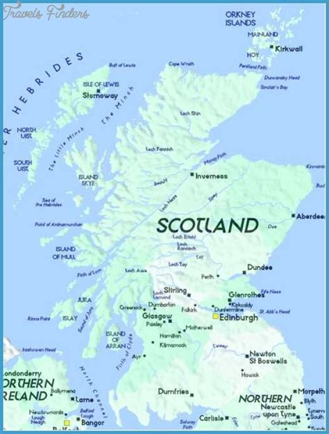 Map Of Glasgow Scotland - TravelsFinders.Com