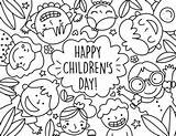 Happy Childrens Day Coloring Pages sketch template
