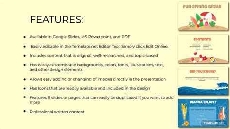 Spring Break Presentation in PDF, PowerPoint, Google Slides - Download | Template.net