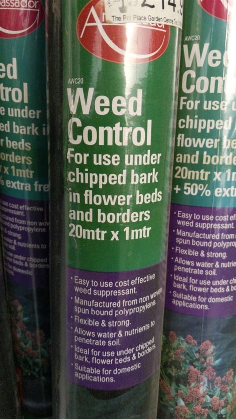 Weed Control Fabric Roll 20m x 1m - The Pot Place Garden Centre