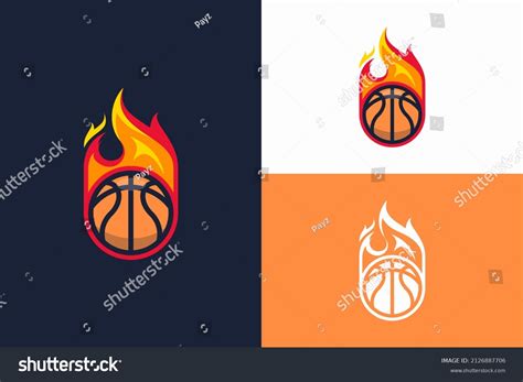 Sports Logo Fire Basketball Illustration Stock Vector (Royalty Free) 2126887706 | Shutterstock