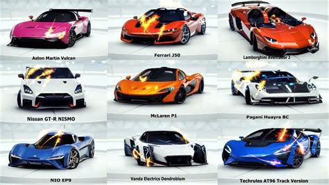 Class A Car List - Asphalt 9 Legends: 2021 - All Update - YouTube