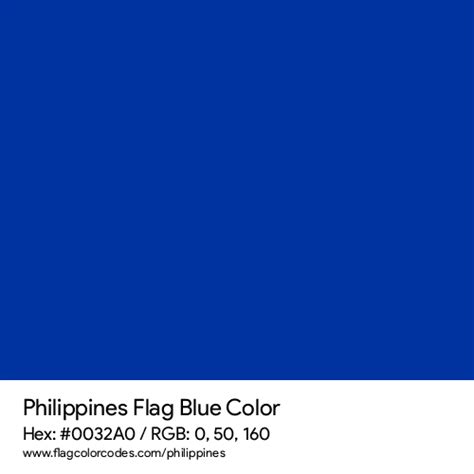 Philippines flag color codes