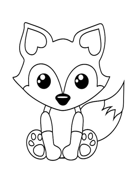 Cute Fox coloring pages