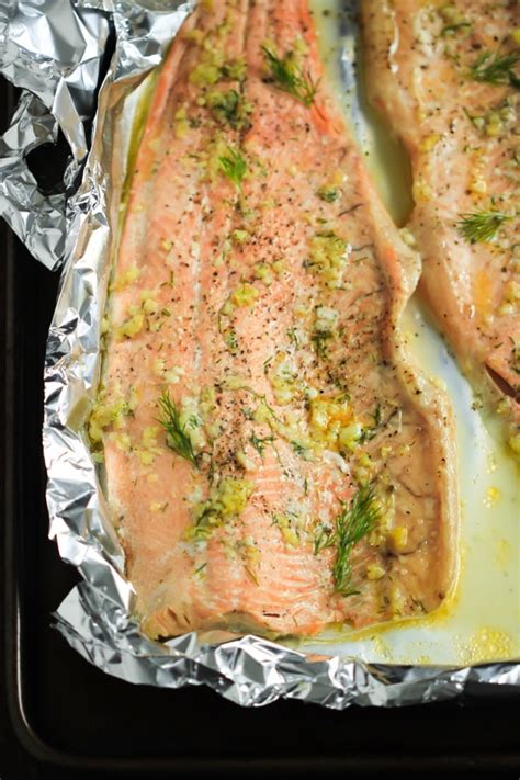 Garlic Butter Rainbow Trout in Foil - Primavera Kitchen