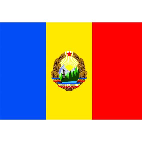 Flag of Communist Romania (2X3ft)(4x6ft)(96X144cm)100D Polyester Double ...