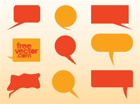 Speech Balloons Vector Vector Art & Graphics | freevector.com