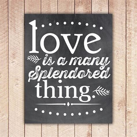 Love is a Many Splendored Thing Chalkboard by PaperCanoePrintables