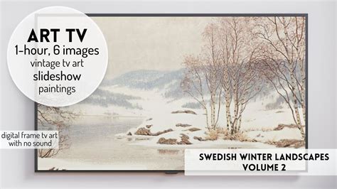 Vintage Winter Landscapes Winterscape Paintings Vintage Art TV Frame TV Hack | Turn Your TV into ...