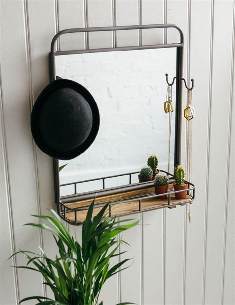 Vintage Gallery Mirror Shelf | Bathroom mirror with shelf, Mirror wall ...