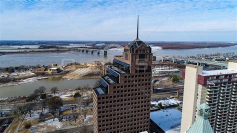 OverflightStock™ | Downtown Memphis Tennessee USA Aerial Stock Photo