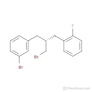 1-[(2R)-3-bromo-2-[(3-bromophenyl)methyl]propyl]-2-fluorobenzene Structure - C16H15Br2F - Over ...