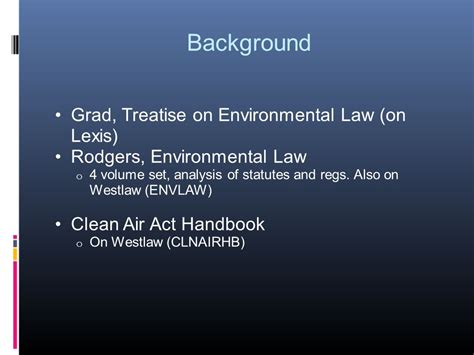 Spring Background Grad, Treatise on Environmental Law (on Lexis ...