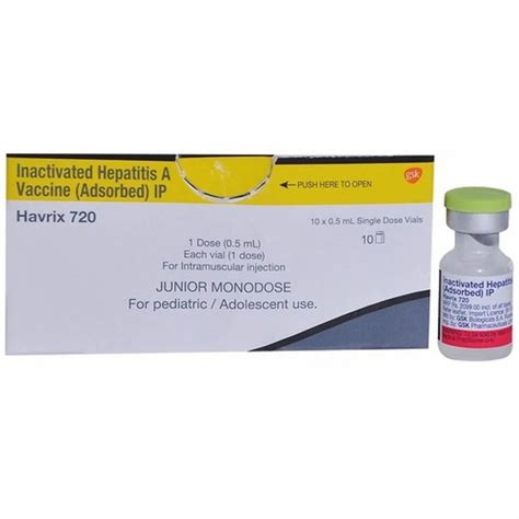 Havrix 720 Junior Monodose Vaccine at Rs 2299/piece | Hepatitis A ...