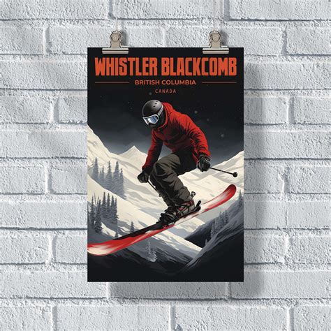 Whistler Blackcomb Monoski Poster | United World Memories