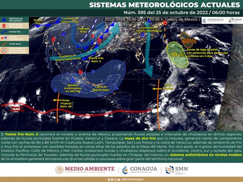 El frente frío 5 recorrerá el noreste y oriente del país - Enfoque Noticias