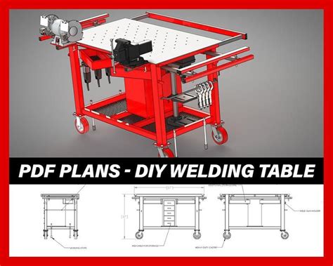 Welding Table Plans + Bonus 3D Model [Standard & Metric] | DIY ...